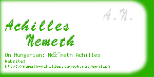 achilles nemeth business card